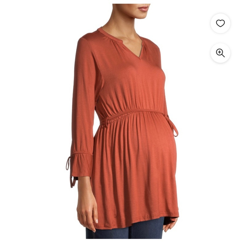Brand new Maternity Blouse with 3/4 Tie Sleeves
